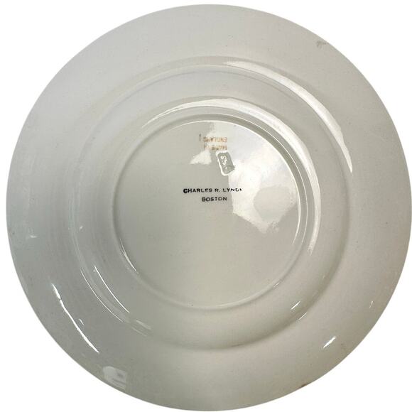 Charles R Lynde Boston Antique Gold Band 9" Luncheon/Dinner Plates-Set of 4 - Picture 5 of 6